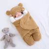 Cobertores Saco de Dormir Bebê Ultra-macio Velo Born Cocoon Cobertor Infantil Meninos Meninas Roupas Berçário Envoltório Swaddle 3 6 M Bebes