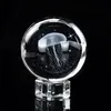 Articoli di novità 60mm 3D Medusa Sfera di cristallo incisa al laser Sfera in miniatura Globo di vetro Espositore Decorazione della casa Accessori232C