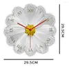 Orologi da parete Camomilla Bloom Daisy Flower Orologio con illuminazione a LED per soggiorno Decorazioni per la casa floreali che cambiano colore si illuminano al buio