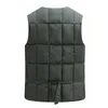 Gilet da uomo Classico Gilet imbottito multi-tasca Cappotto invernale caldo senza maniche Giacca tattica per uomo Gilet maschile con scarico solido