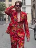 2023 New Hot Paris Designer Street Netflix Fashion Northeast Huabu Network Red Women's Top Best Mascot Birlidsmaid Dress Party Party Funder Mens Suit