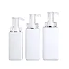 300ML 400ML 500ML transparent/white plastic empty bottle High-end shampoo square bottles shower gel lotion pump sub-bottle Btntu