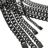 Chains Nice Blackt Tone Mens Womens Cuban Link Necklace Hip Hop Stainless Steel Chain Curb Cuban9-16mm Band Width;18inch-30inch