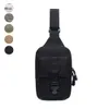 Outdoor Packs Tactical Shoulder Sling Bag Kleiner Outdoor-Brustrucksack für Männer auf Reisen, Trekking, Camping, Sling Daypack, Schwarz