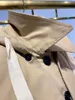 Damen Trenchcoats Langer Mantel Zweiteiliges Set Abnehmbares Design Lässige Mode 2024 Herbst 1106
