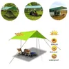 Podkładki zewnętrzne namiot zewnętrzny plandek słoneczny sun shelp shelter plażowy kemping pad piknikowy wilgoć odporna na mata Schronienie Schronienie wiatr Break Rain Fly W0422