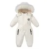 Vestes 30 hiver bébé vêtements épaissir combinaisons chaudes combinaisons de neige fille garçon veste à capuche imperméable barboteuses costumes de Ski enfants manteau vêtements d'extérieur 231122