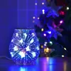 Oil Diffuser Electric Candle Warmer Glass Tart Burner 7 Color Butterfly Effect Night Light Wax Melt Warmer Aroma Decorative Y20041193t