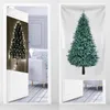 Tapissries 4.9x2.5ft julgran Tapestry vägg hängande med 10 m 100LED String Lights för dörrtäcke hem sovrum bakdropp xmas dekor 231122