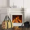 Storage Bags Outdoor Firewood Canvas Bag Log Tote Fireplace Large Wood Carrying Handle Camping Capacity