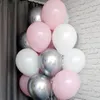 Partydekoration 10 Stück Hochzeit Metallic Chrom Konfetti Latexballon 10 Zoll Rosa Gold Silber Globos Geburtstagsdekorationen Babyparty Spielzeug