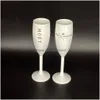 Vinho copos balde de gelo champanhe flauta conjunto branco conjuntos de festa de plástico entrega em casa jardim cozinha jantar bar drinkware dhnik