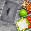 Serviesgoed 50 stuks Cover Wegwerp Lunchbox Go Containers Deksels Prep Plastic Afhaalmaaltijden