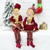 Julekorationer 1 par Elf Par Plush Dolls Toys Christmas Tor