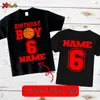 T-Shirts Fußball-Shirt für Kinder Jungen Fußball Geburtstag T-Shirts Custom Name Shirts Jungen Basketball 6. Geburtstag Weiß T-Shirt Mädchen Kleidung 230422