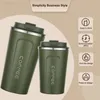 Eco-friendly Tumbler 380ml 510ml Mug coffee cup with cover stainless steel Silicone metal coffee Insulated water cup