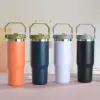 1 pc con logo US US STOCK 20 once/30 oz Fask vuoto isolato 304 Tumbler a doppia parete in acciaio inossidabile Tagler con coperchio della paglia 1222