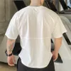 T-shirts pour hommes Muscle T-shirt Bodybuilding Fitness Hommes Tops Coton Singlets Plus Grande Taille Tshirt Maille Lâche Manches Courtes 230421