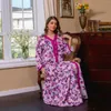 Ethnic Clothing Eid Dress Abaya Muslim Woman Hijab Female Scarf Caftan Flowers Dresses Dubai Ramadan Abayas Kaftan Vestidos 2023