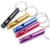 Mix Colors Mini Aluminum Alloy Whistle Keyring Keychain For Outdoor Emergency Survival Safety keychain Sport Camping Hunting GC53 12 LL