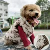 犬の服冬の両面コートファーテディシュナウザーポメラニアンチワワペットファッションブランドの服