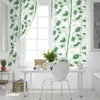 Curtain Plant Bamboo Green White Bedroom Curtains Modern Living Room Kitchen Drapes Home Kids Decor Window