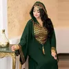 Ropa étnica Ramadán moda musulmana Dubai Turquía Abayas para mujeres gasa con capucha vestido de fiesta de boda Musulman conjuntos islámicos