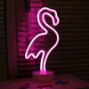 Mode LED Neon Zeichen Licht Urlaub Weihnachten Party Romantische Hochzeit Dekoration Kinderzimmer Home Decor Flamingo Mond Einhorn Heart304K