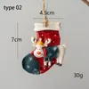 Christmas Decorations 2pcs Home Decor Tree Charms Resin Crafts Scene Layout Painting Pendant Ornament Santa Clause Gifts Party Decoration