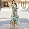 Casual Dresses Plus Size Floral Bohemia Runway Beach Wedding Bridesmaid Guest Dress Summer Loose Boho Chiffon Pographic Sundress