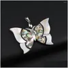 Charms Breloques 50x46mm pendentif en forme de papillon coquille d'eau douce naturelle nacre pour la fabrication de bijoux bricolage femmes collier boucle d'oreille D Dh4Dv