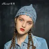 Beanies Beanie/Skull Caps Handgebroken feest Beanie Hat Women Fashion Witch Little Pointed Cap Spring Summer Sweet Leuke Leisure Koreaans Koreaans