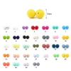 Baby Teethers Toys Joepeada 300st/Lots 12mm Round Silicone Tinging Pärlor Matkvalitet Silikon gnagare för DIY Baby Tinging Necklace Baby Teether 230422