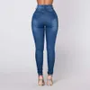 Jeans da donna Nero Donna Autunno Casual Alta elasticità Pantaloni a matita in denim skinny Moda donna Designer di marca all'ingrosso a vita sottile