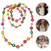 Pendentif Colliers Bohême Collier Perles Rondes Artisanat Tissage Cou Coloré Chaîne Pull Bijoux Cadeau Pour
