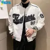 Kurtki damskie Yiciya Kurtka biała baseball unisex wysokiej jakości koreańskie płaszcze modowe kobiety bombowce zimowe stroje dużego rocznika vintage