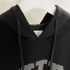 Men's Hoodies 23ss Black Mens Designer Men Women Oversized Sweater Rhinestone Letter Unisex Sweatshirts