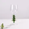 Muggar 3D Drinking Glass Cup med julgranfigur inuti Stamlöst glas för vinvattenmjölkbägare-drickande glaskopp 231121