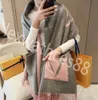 Women's Winter Warm Scarf Double sided Designer Scarf Comfortable feel Christmas gift giving Golden Thread Square Scarf Luxury Classic