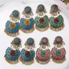 Dangle Earrings Big Flower Tassel Jhumka Gypsy Afghan Jewelry Ethnic Antique Beads Long Drop For Women Bohemian Gift