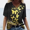 Женская футболка для бабочки с принтом.
