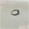 Bandringen Mode-sieraden Ontwerper Diamant Zwart Wit Ring Ringen Dames Heren Hoge kwaliteit Geplatineerd305N Drop Levering Sieraden Dhs2T