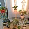 4pcs Hangage de plante de macrame Panteur de plante coton tissé à main