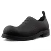 Designerskie mokasyny sukienki Buty czarny oryginalny skórzany mężczyzna buty ślubne okrągłe palce butów męskich butów 38-46
