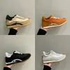 Luxurys Sneakers Flow Runner Scarpe da donna popolari all'aperto da viaggio morbida tomaia in pelle scamosciata Scarpe casual da uomo Scarpe sportive spagnole suola con onde antiscivolo miele Scarpe da tennis