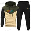 Men's Tracksuits Extra Large Size Splash Suit Hooded Shirt Fashion Sports Men's Elegant Women's Set Of Two Pieces For Men Groups Shorts Sets Pant T231122