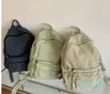 Backpack Simple Solid Women Waterproof Nylon School Bags For Teenager Girls Bookbag Lady Travel Backbag Shoulder Bag Mochila