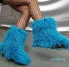 Winter Snow Women Fur Brand Design Luxury Sexy Plush Thick Long Cotton Ladies Faux