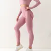 Экипировка для йоги, женские спортивные бесшовные штаны с высокой талией, эластичные однотонные спортивные штаны для тренировок в тренажерном зале, аксессуары 231121