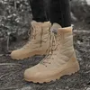 Stiefel Wandern Leder Winter Für Männer Militärische Taktische High Top Stark Verschleißfest Langlebig Stilvolle Echte Niedrige Absätze